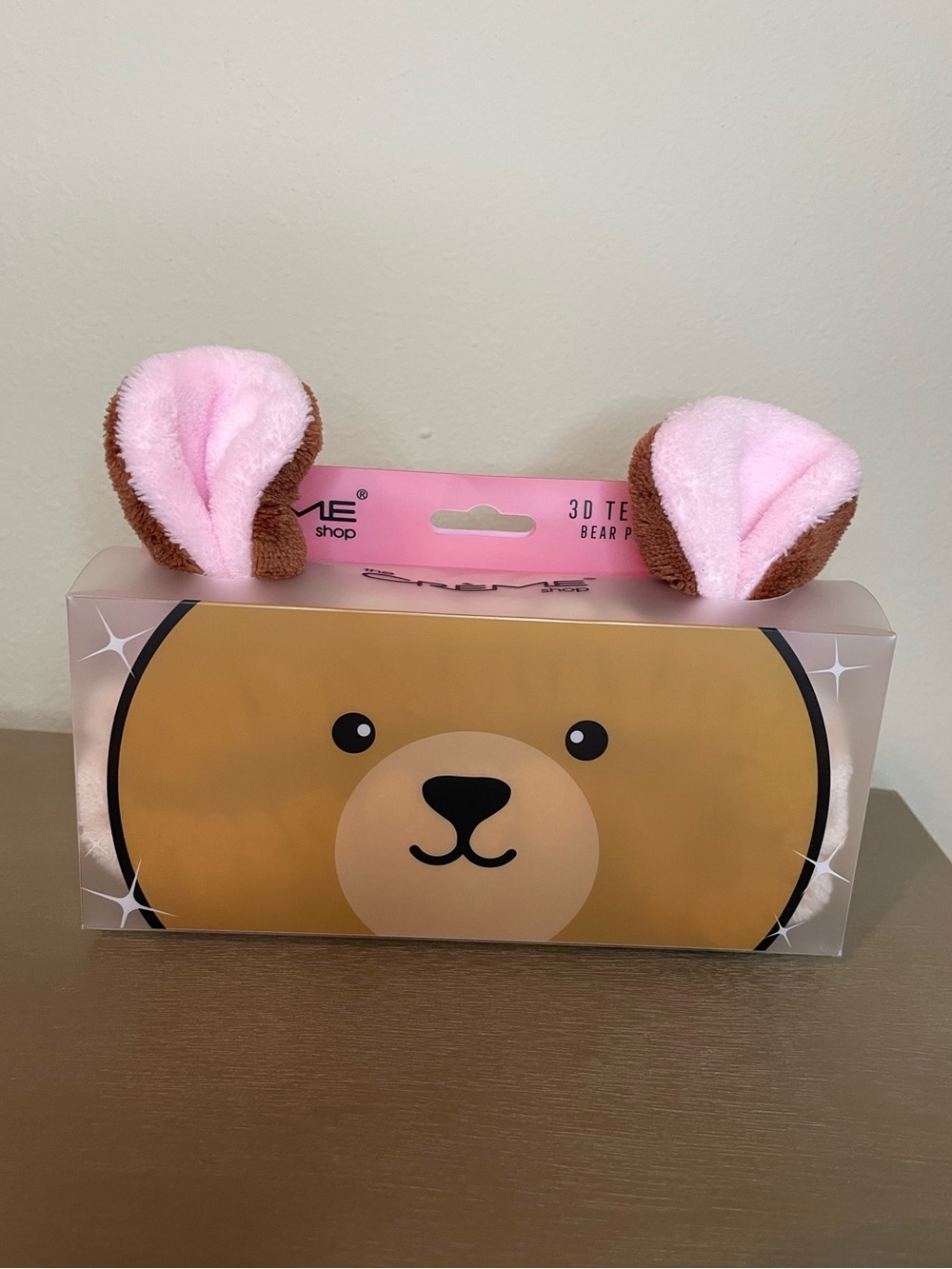 The Crème Shop plush teddy bear spa headband